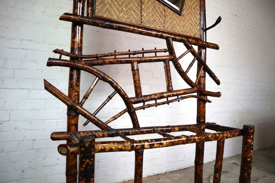 Antique Bamboo Hall Stand - 3