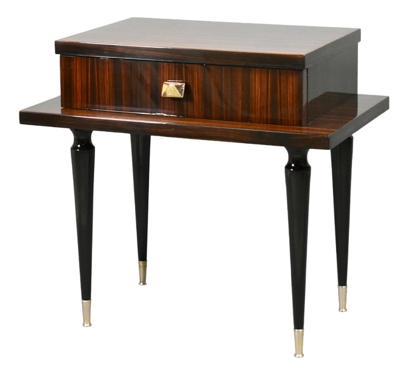 Mid-Century French Macassar Ebony Cabinet, 1970s: Mid-Century French Macassar Ebony Cabinet This classic stylish 1970s cabinet is veneered in macassar ebony (diospyros celebica), a striking and rare wood that is much prized by furniture