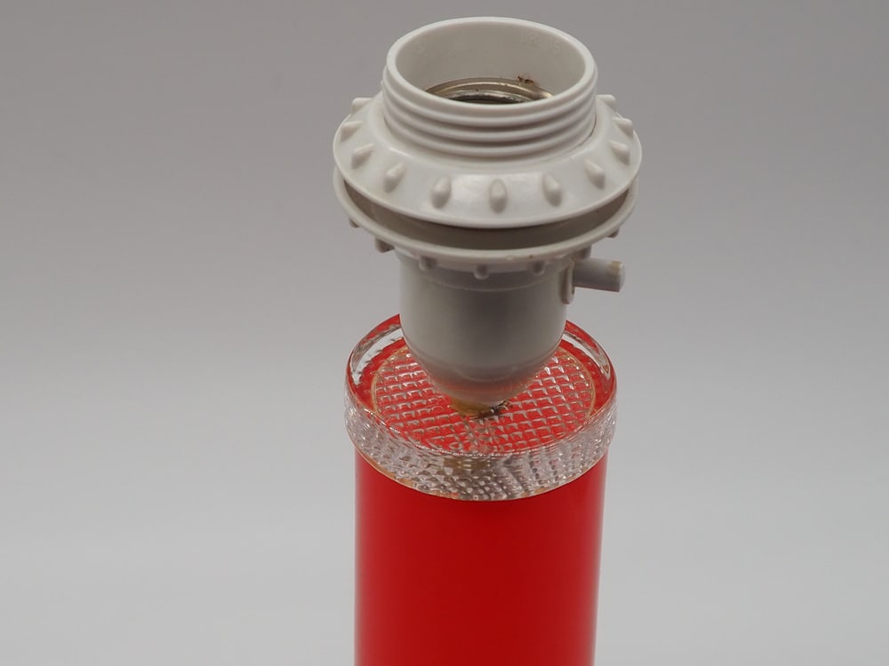 Red Glass Table Lamps by Gert Nyström, Set of 2 - 4