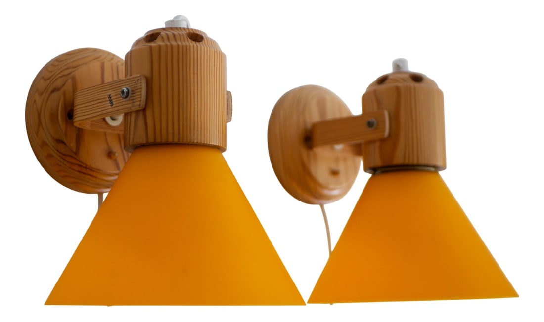Pine Wall Sconces from Solbacken, 1975, Set of 2 (1 of 8)