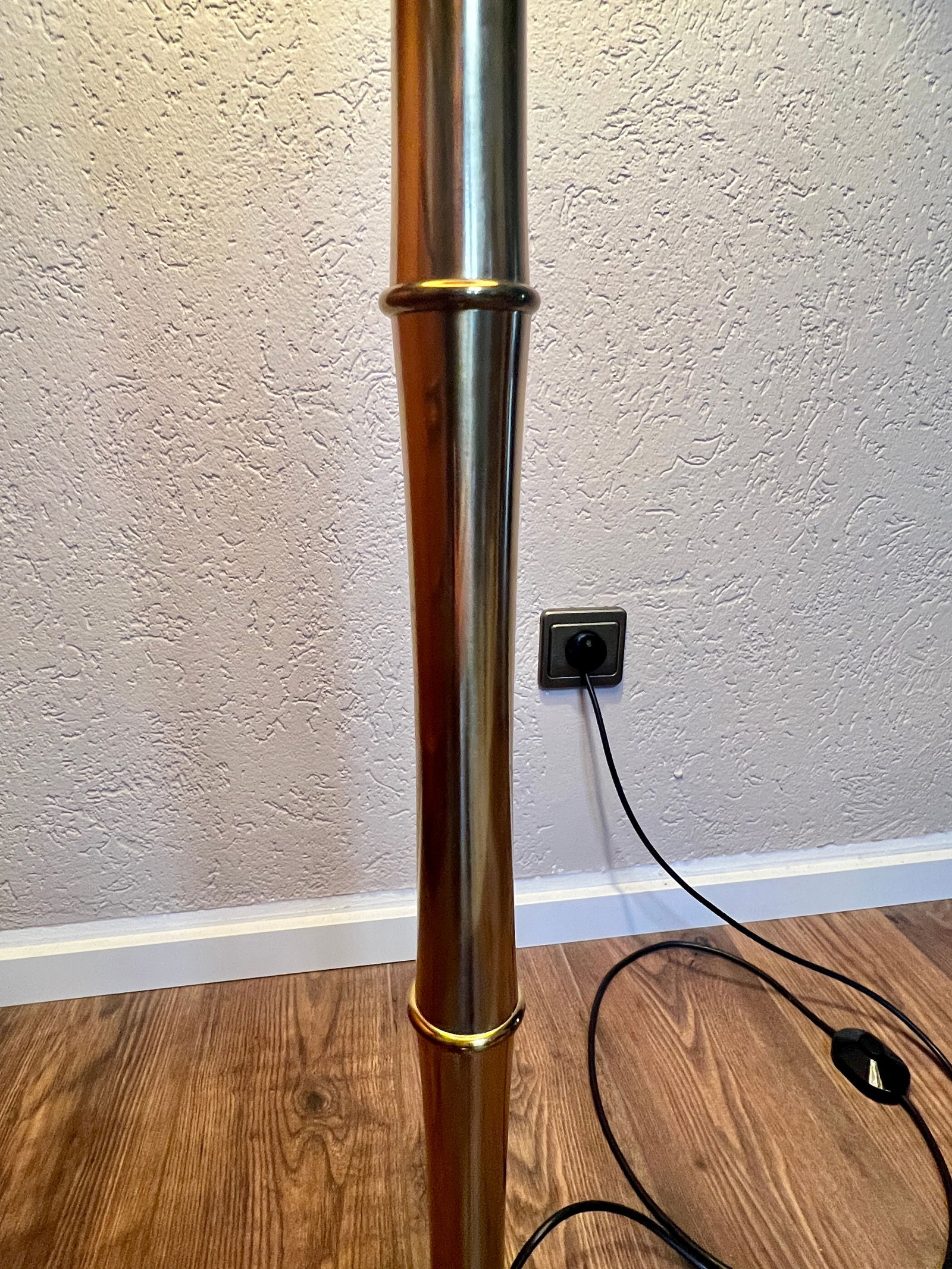 Brass Bamboo Floor Lamp by Ingo Maurer, 1960s - 3