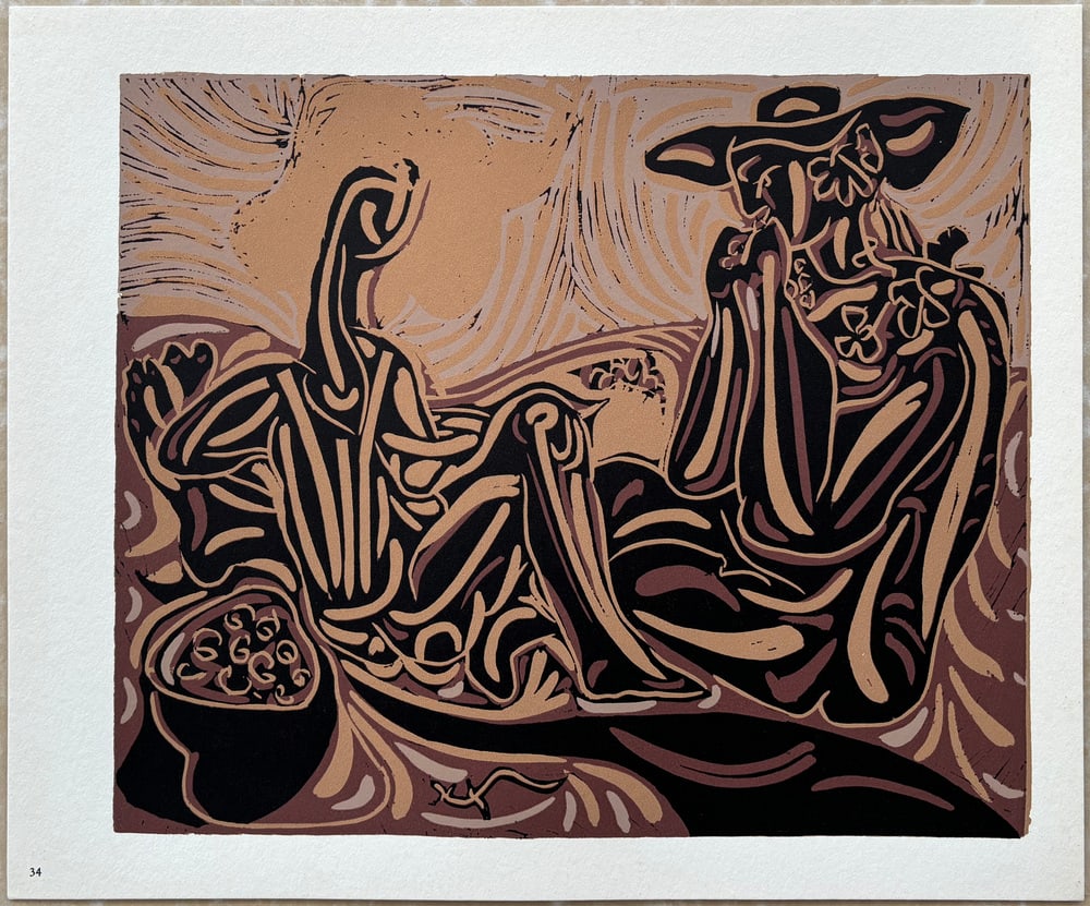 Pablo Picasso, Les Vendangeurs, 1962, Linocut - 2
