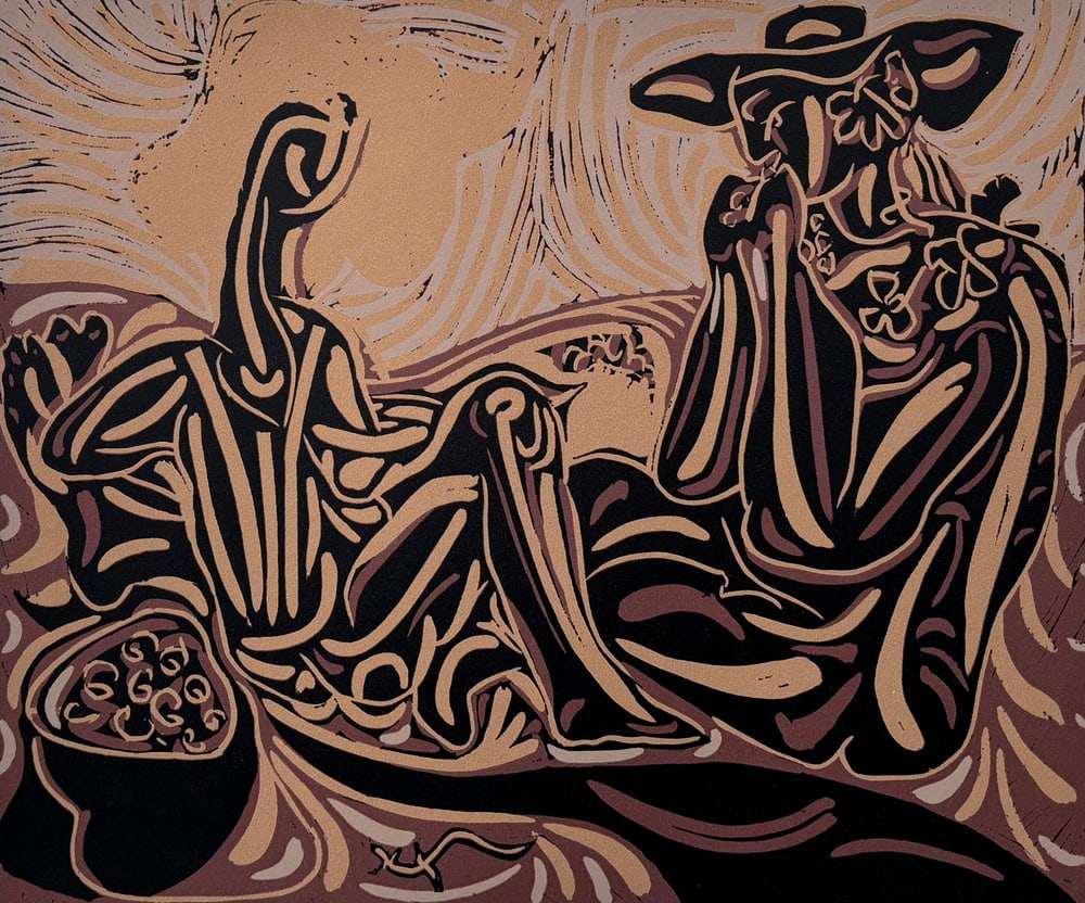 Pablo Picasso, Les Vendangeurs, 1962, Linocut - 3