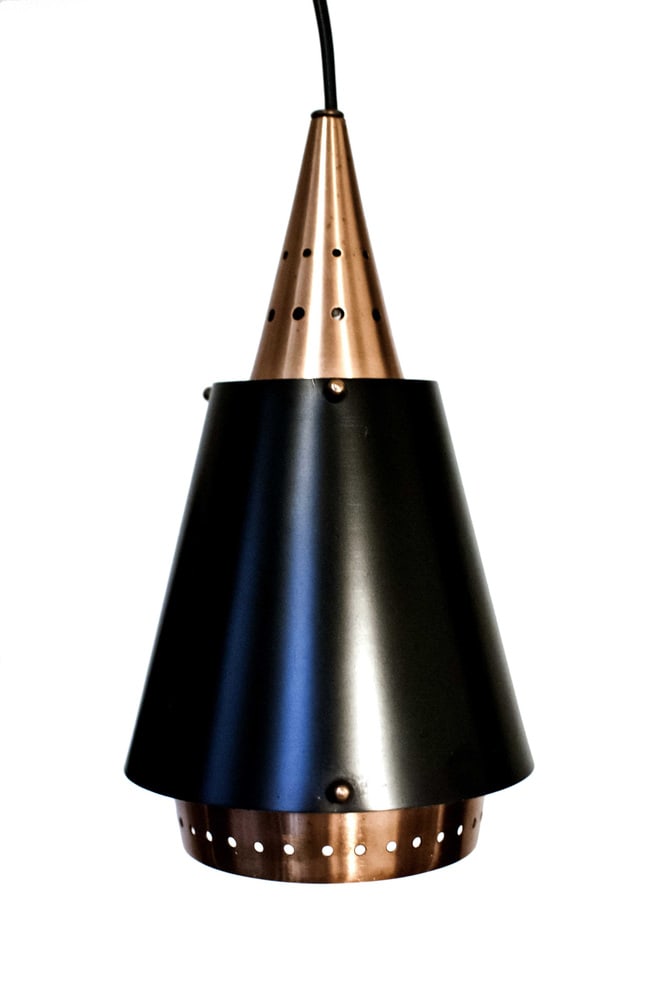 Vintage Norwegian Classic Copper Pendant Lamp, 1960s - 3