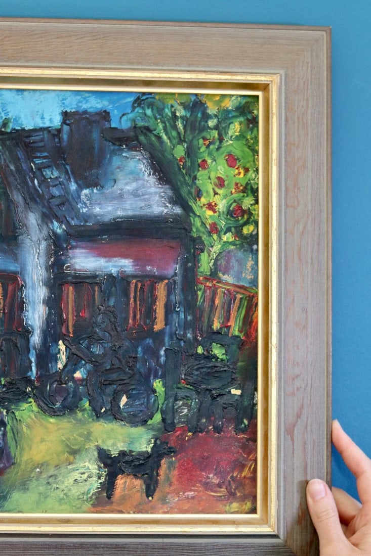 Monica Lorentzen, Home, 1960s, Oil on Panel, Framed - 3