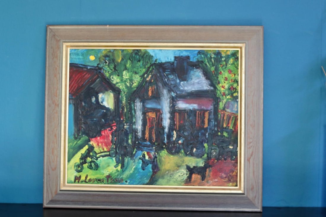Monica Lorentzen, Home, 1960s, Oil on Panel, Framed - 8