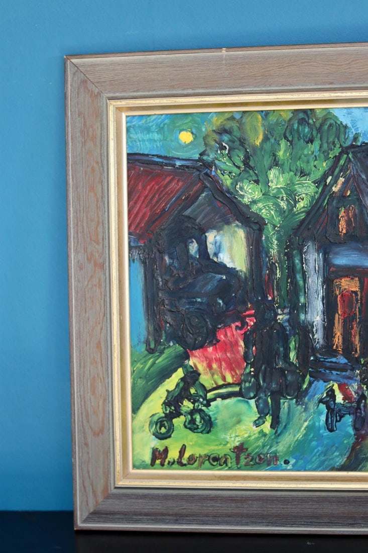 Monica Lorentzen, Home, 1960s, Oil on Panel, Framed - 9