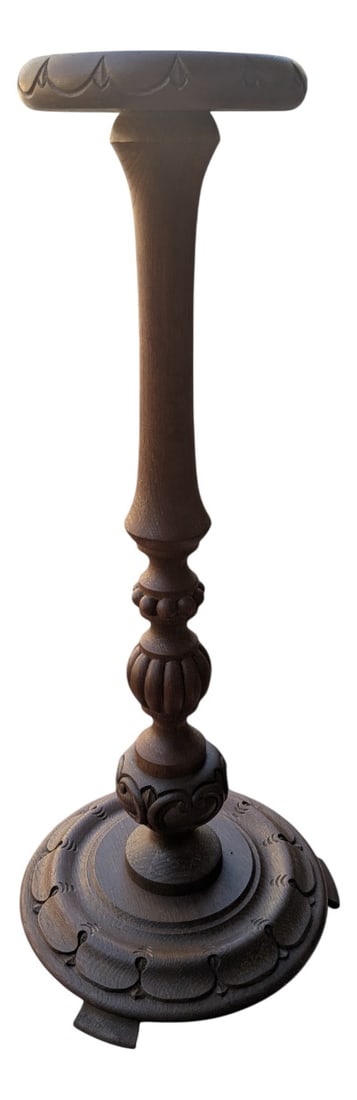 Vintage Flower Stand in Dark Wood, 1960s (1 of 10)