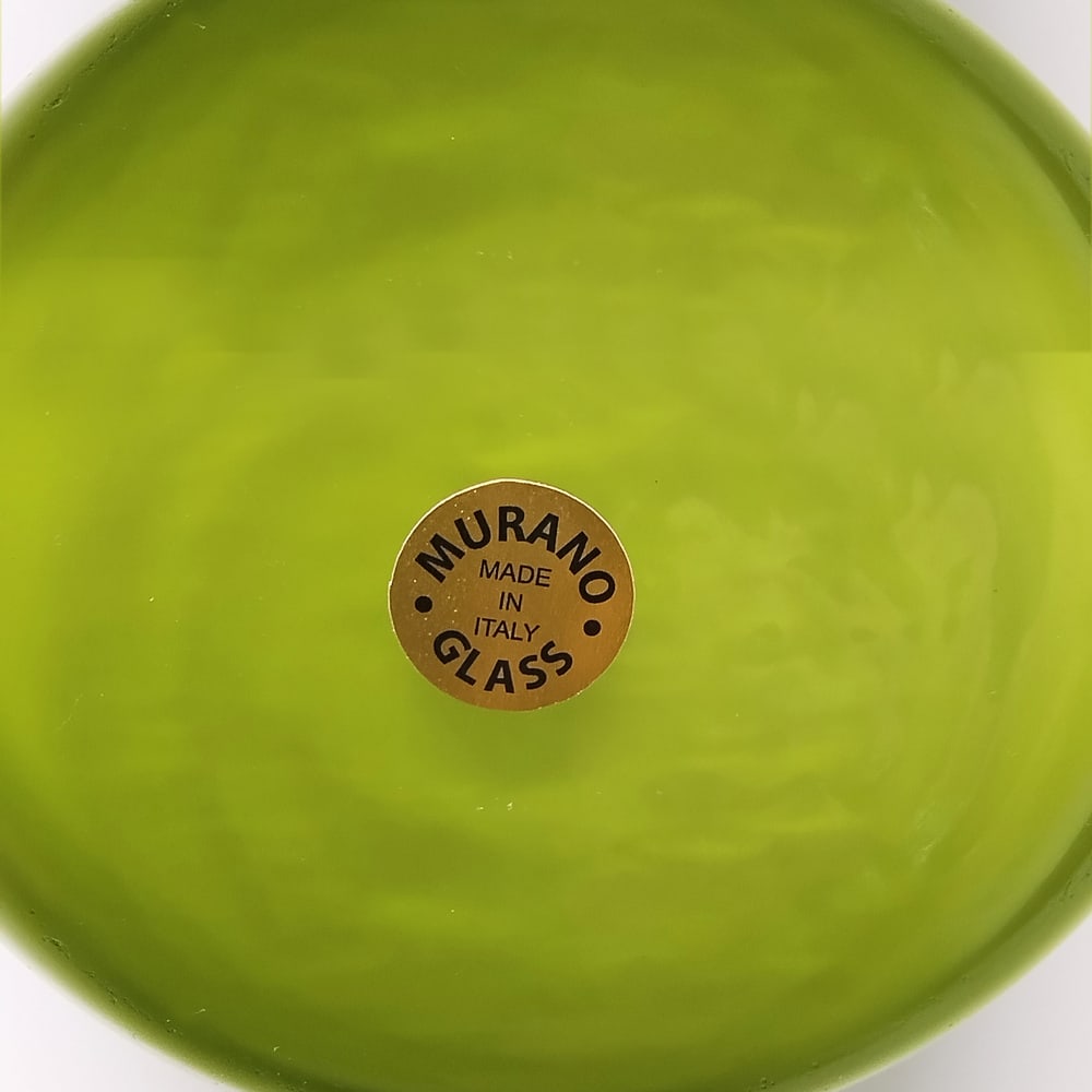 Space Age Green Vase in Murano Glass, 1970s - 7