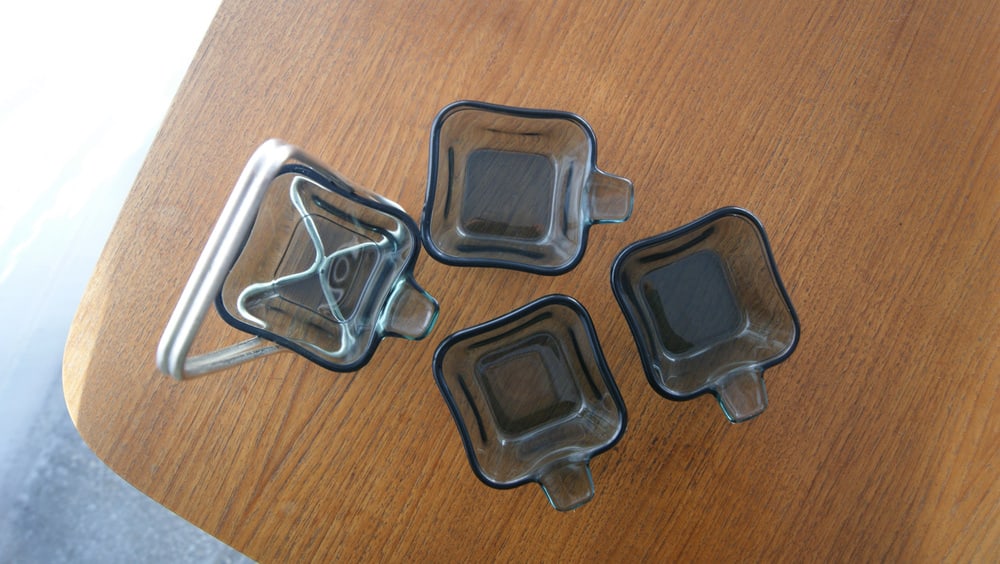 Tourmaline Glass Ashtray by Wilhelm Wagenfeld - 4