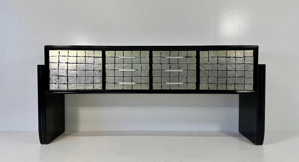 Leaf Sideboard in Black and Silver, 1950s - 2