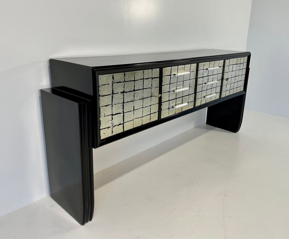 Leaf Sideboard in Black and Silver, 1950s - 6