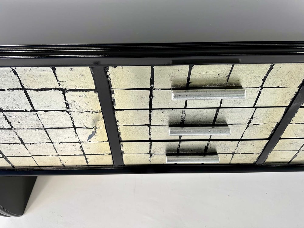 Leaf Sideboard in Black and Silver, 1950s - 9