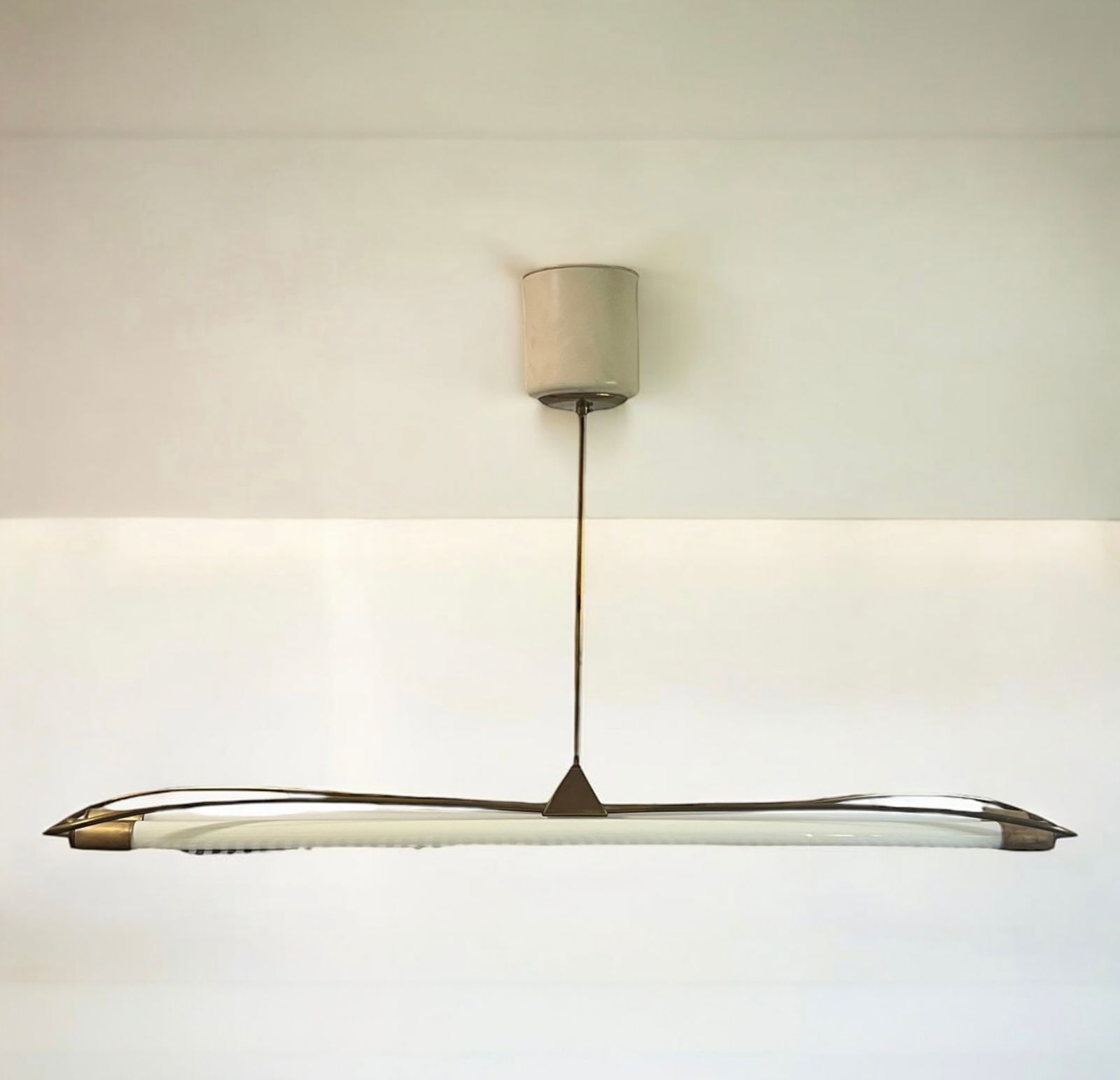 Brass Hanging Light by Kaiser & Co, 1930s - 11