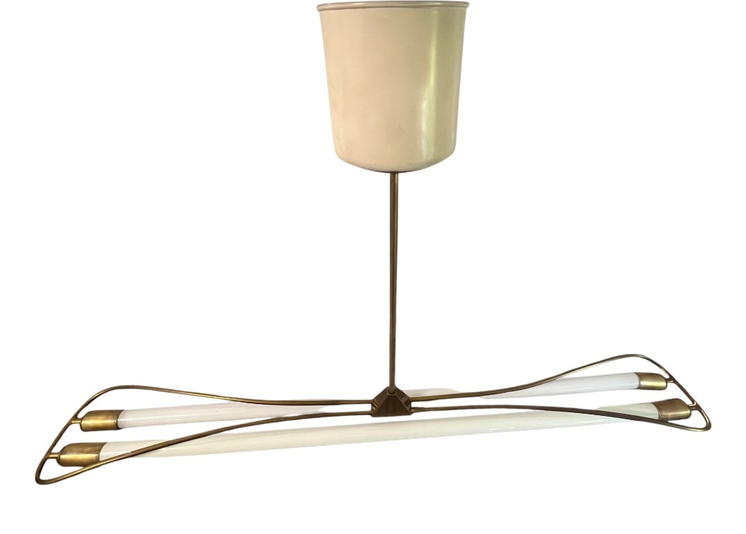 Brass Hanging Light by Kaiser & Co, 1930s (1 of 11)