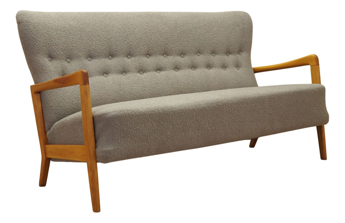 Beech Sofa by Soren Hansen for Fritz Hansen, 1960s (1 of 14)