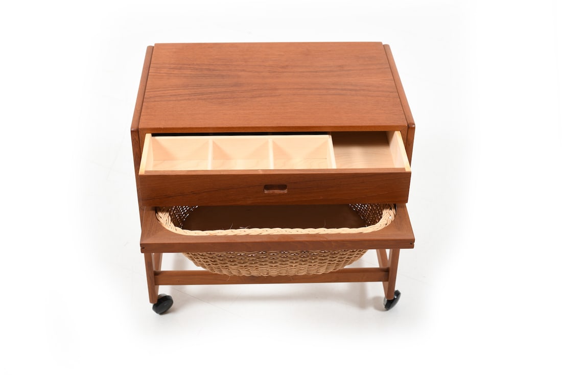 Danish Teak Sewing Table, 1960s - 4
