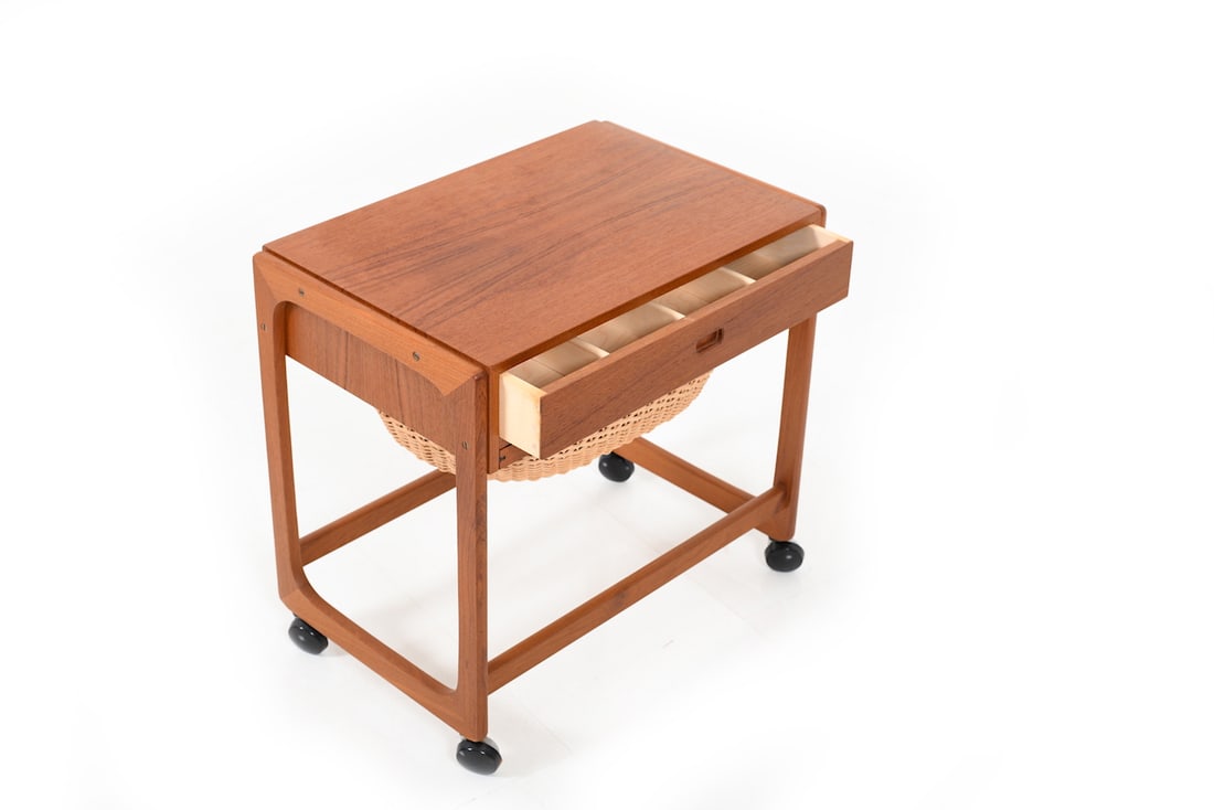 Danish Teak Sewing Table, 1960s - 5