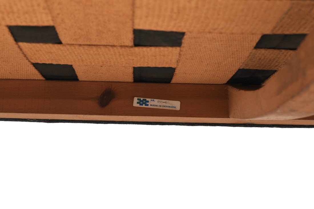 Large Mid-Century Danish Sofa with Teak Sled Legs - 11