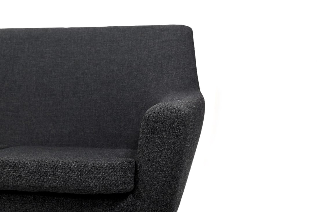 Large Mid-Century Danish Sofa with Teak Sled Legs - 9