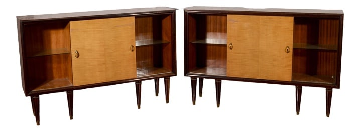 Two-Tone Sliding Door Sideboards, Set of 2 (1 of 8)