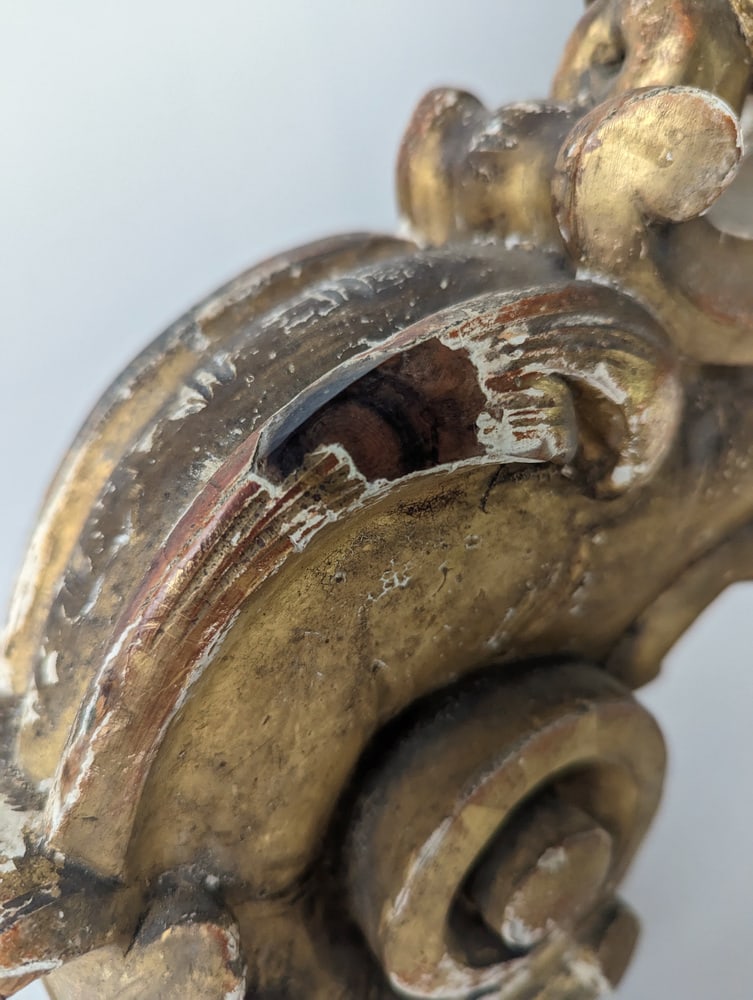 Baroque Torcheres in Golden Wood, 1800s, Set of 2 - 17