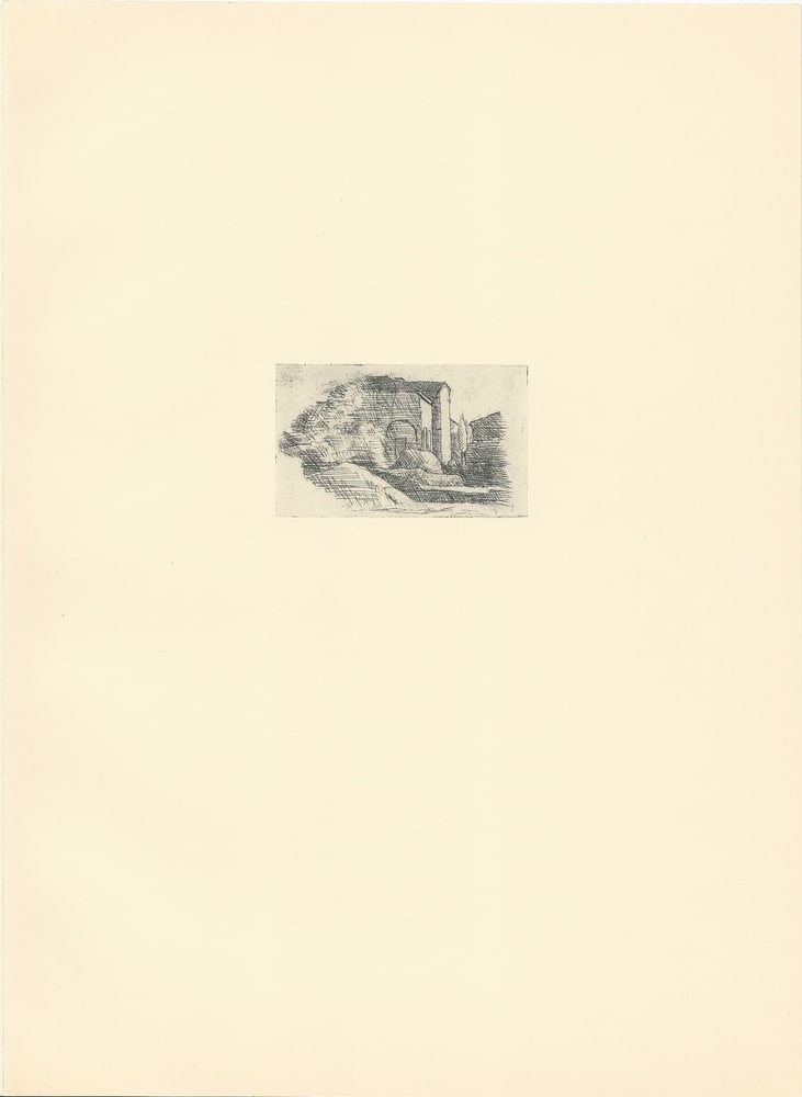 Morandi, House with Porch and Cypress, 1957, Paper - 2