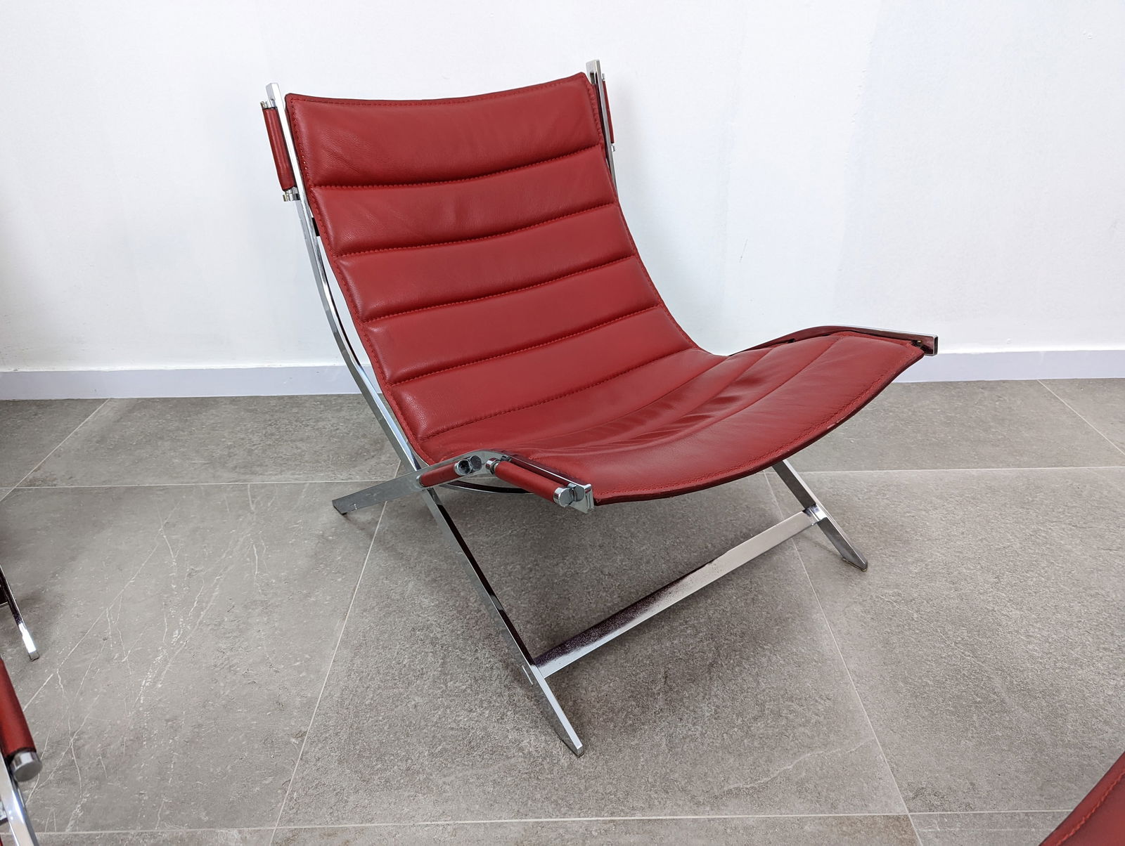 Armchairs and Ottomans, Italy 1980s, Set of 4 - 6