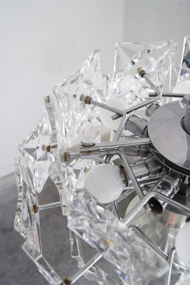 Chromed Chandelier with Crystals from Kinkeldey - 3