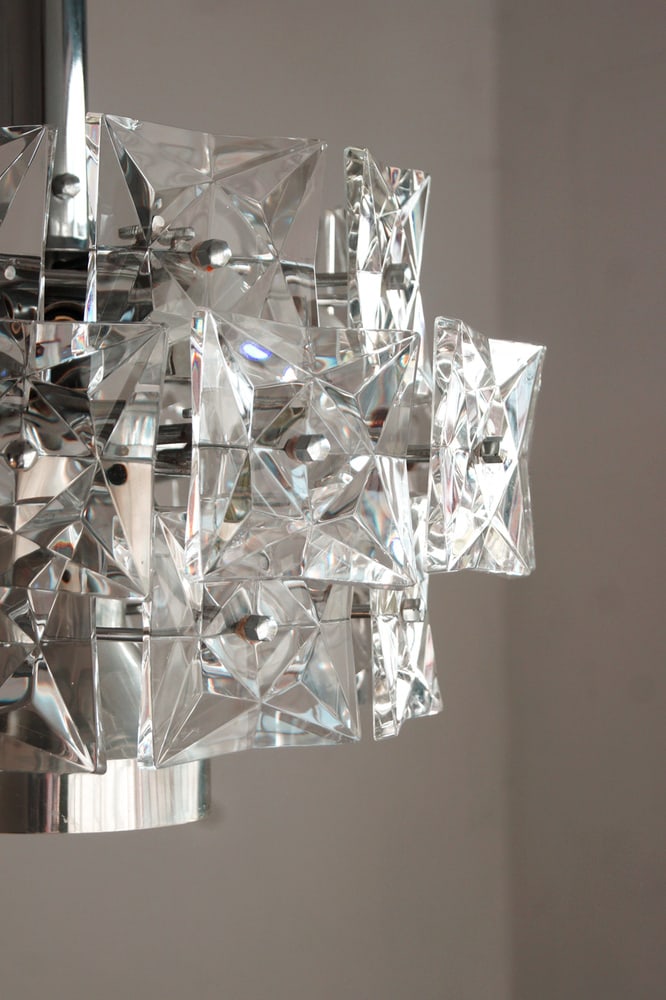 Chromed Chandelier with Crystals from Kinkeldey - 6