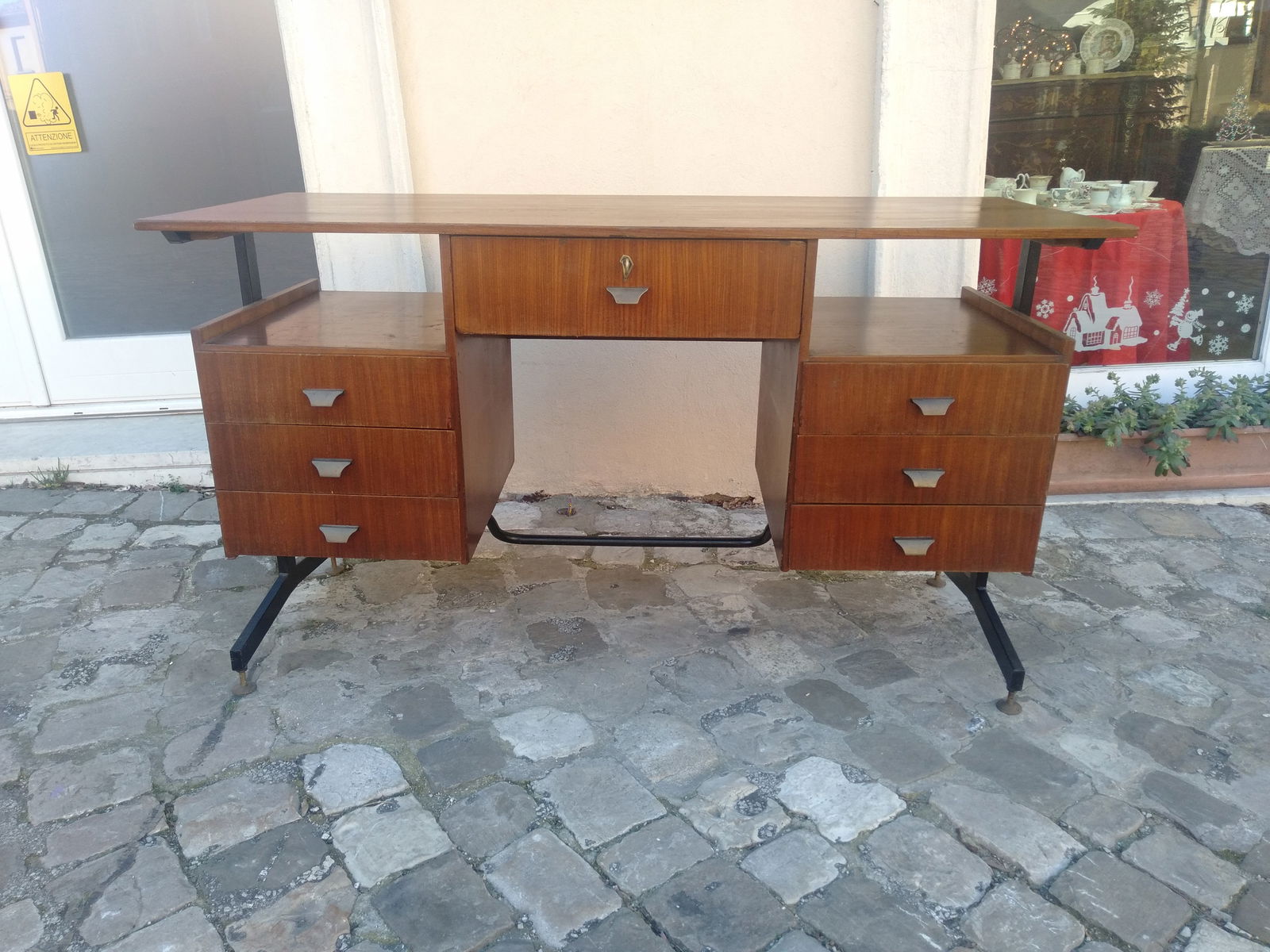 Swedish Teak Desk, 1950s - 10