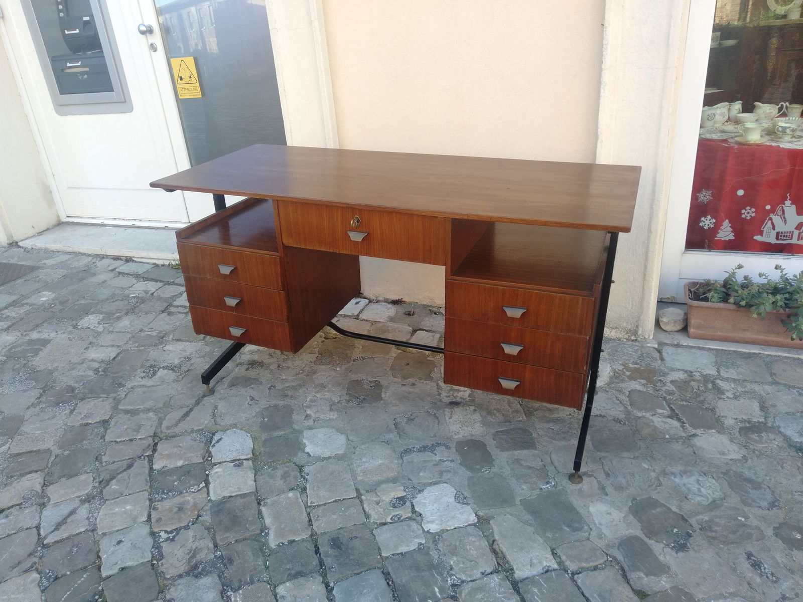 Swedish Teak Desk, 1950s - 11