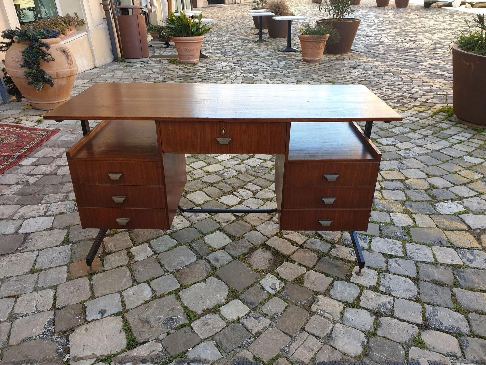 Swedish Teak Desk, 1950s - 12
