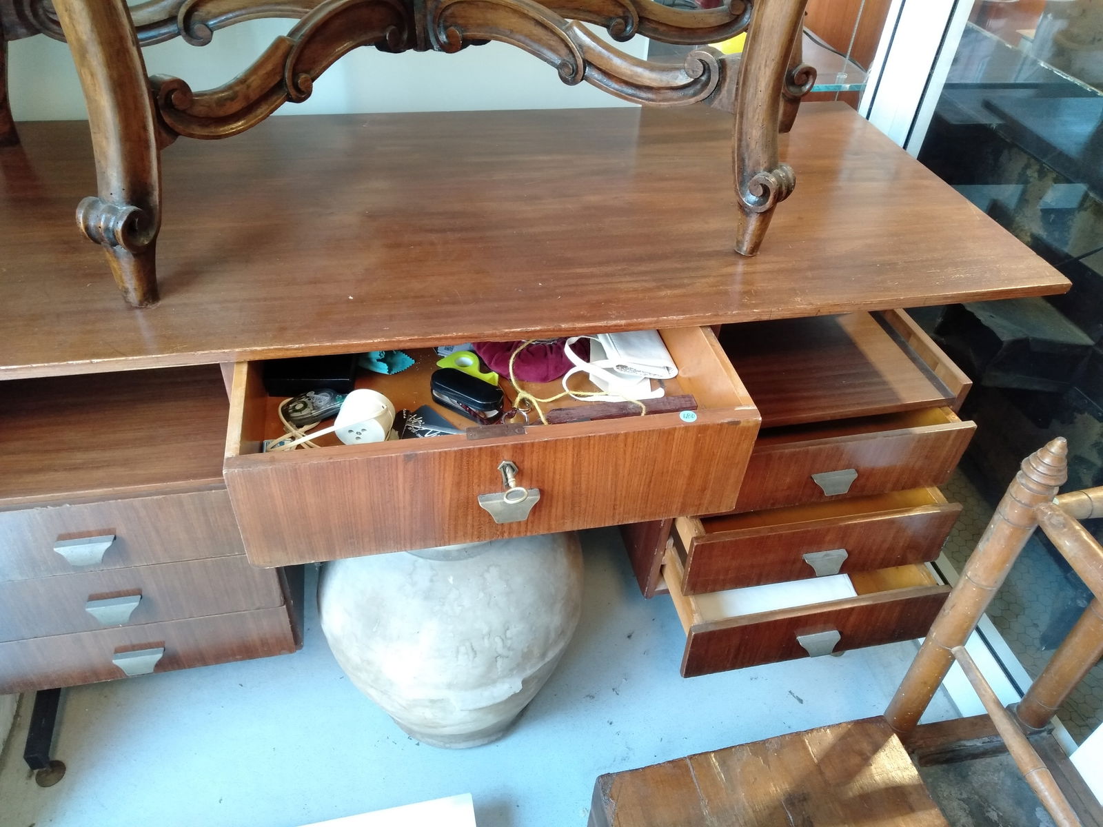 Swedish Teak Desk, 1950s - 20