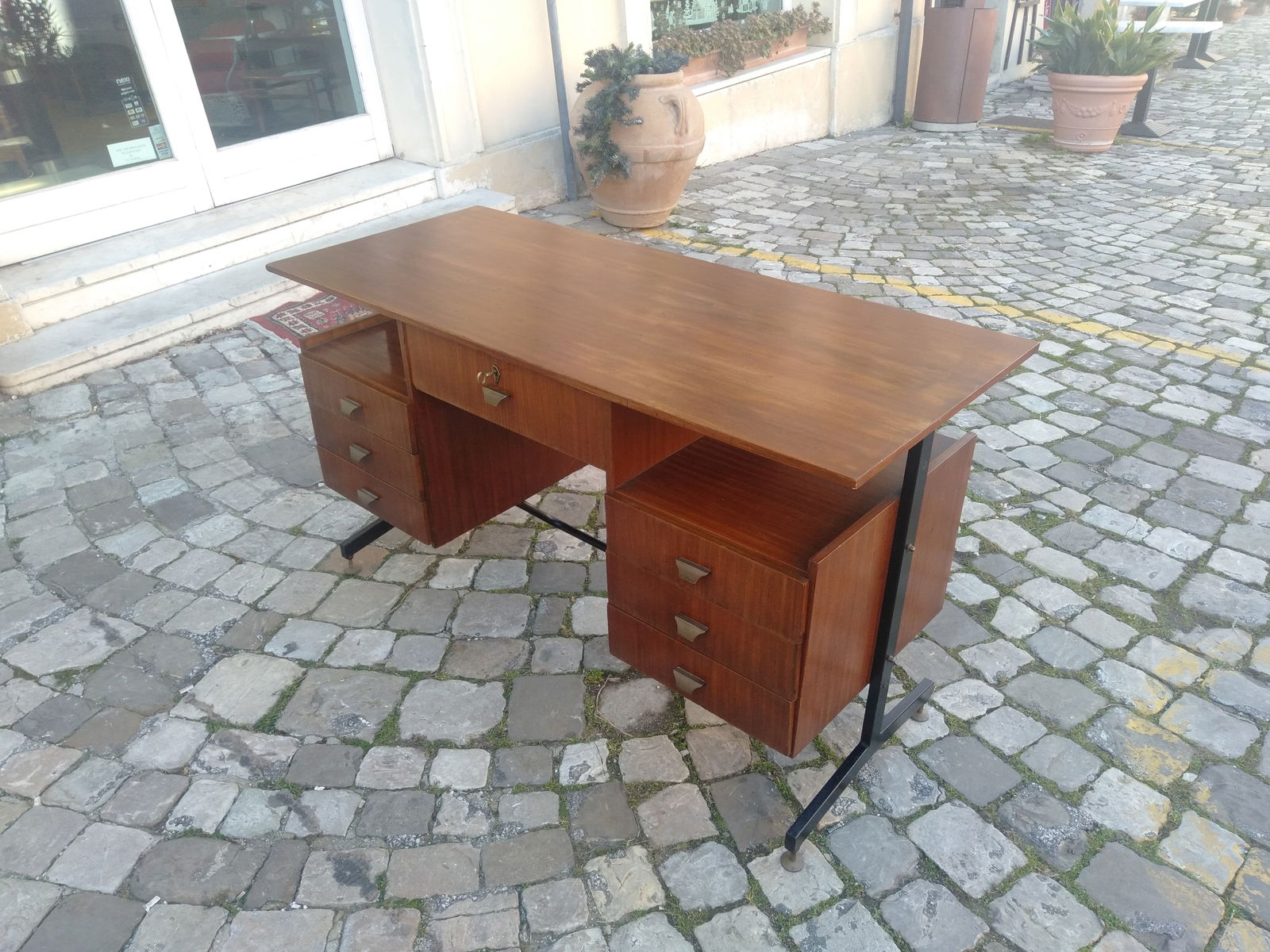 Swedish Teak Desk, 1950s - 4