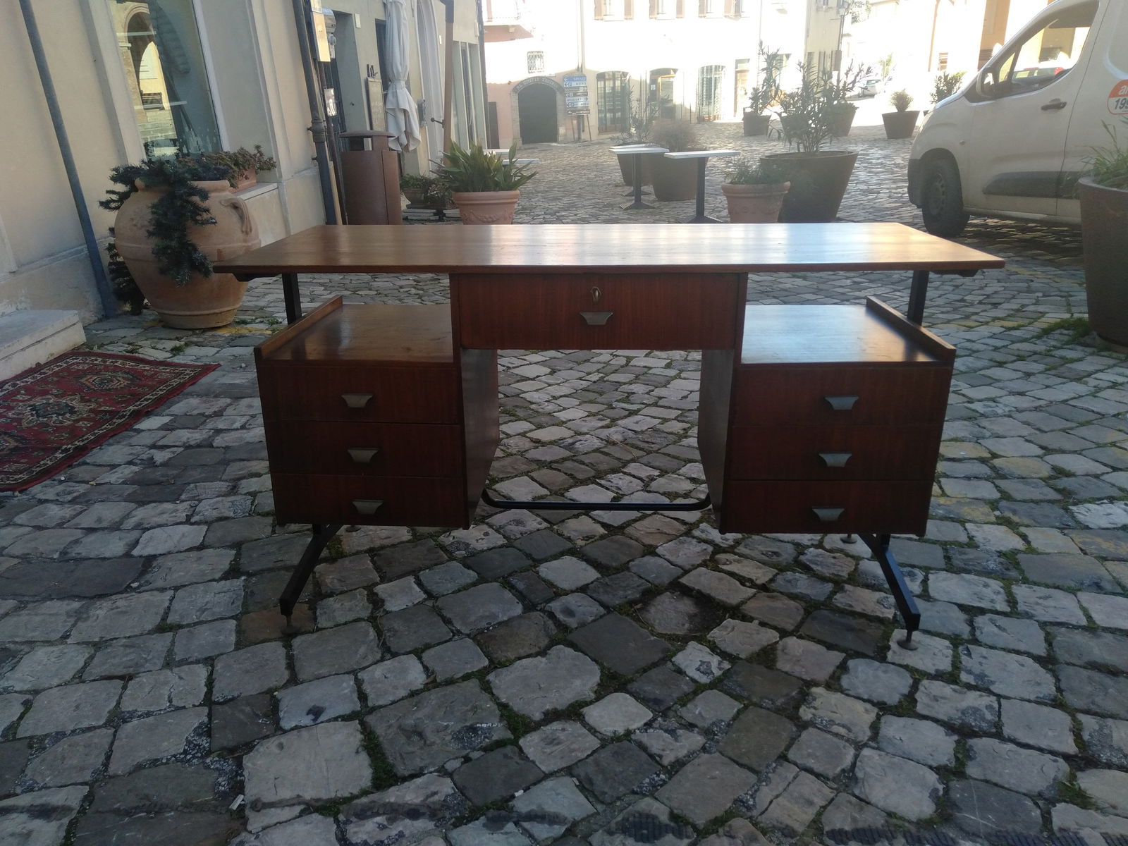 Swedish Teak Desk, 1950s - 5