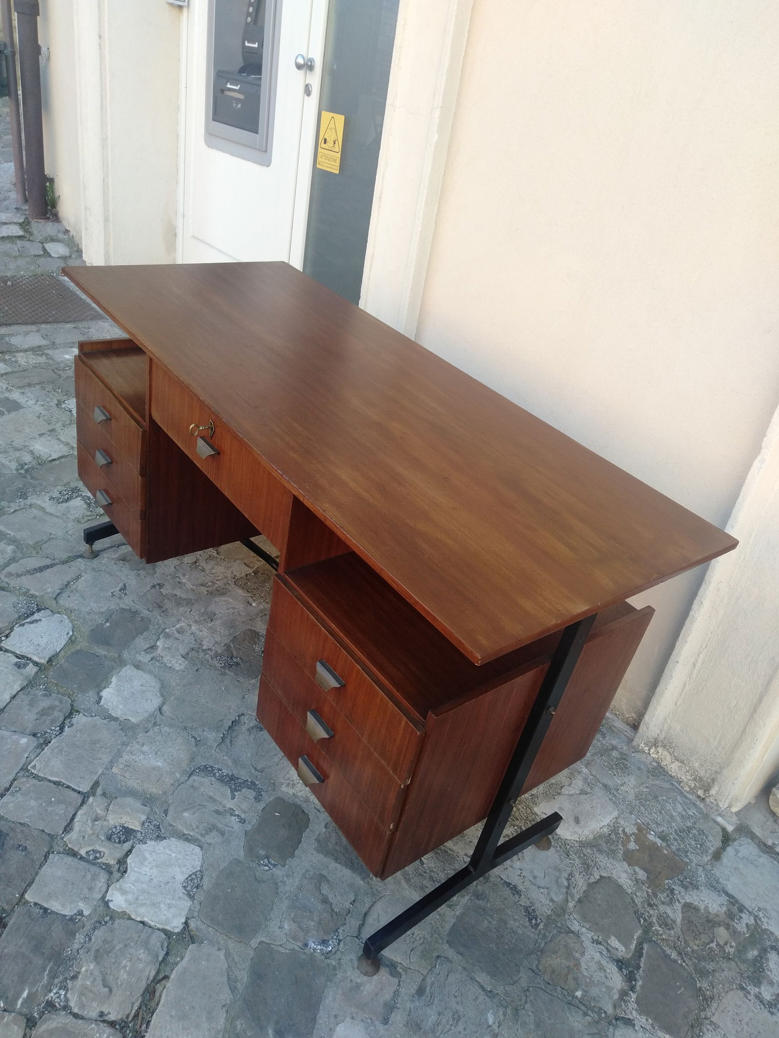Swedish Teak Desk, 1950s - 8