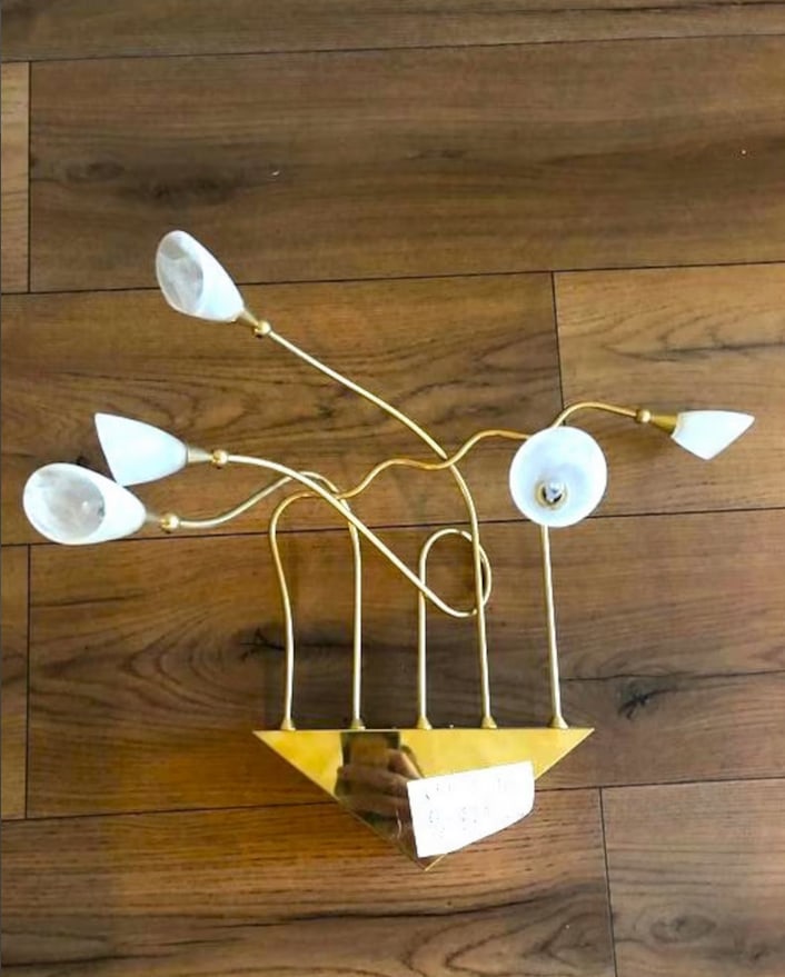 Large Mid-Century Modern Wall Light, 1960s - 7
