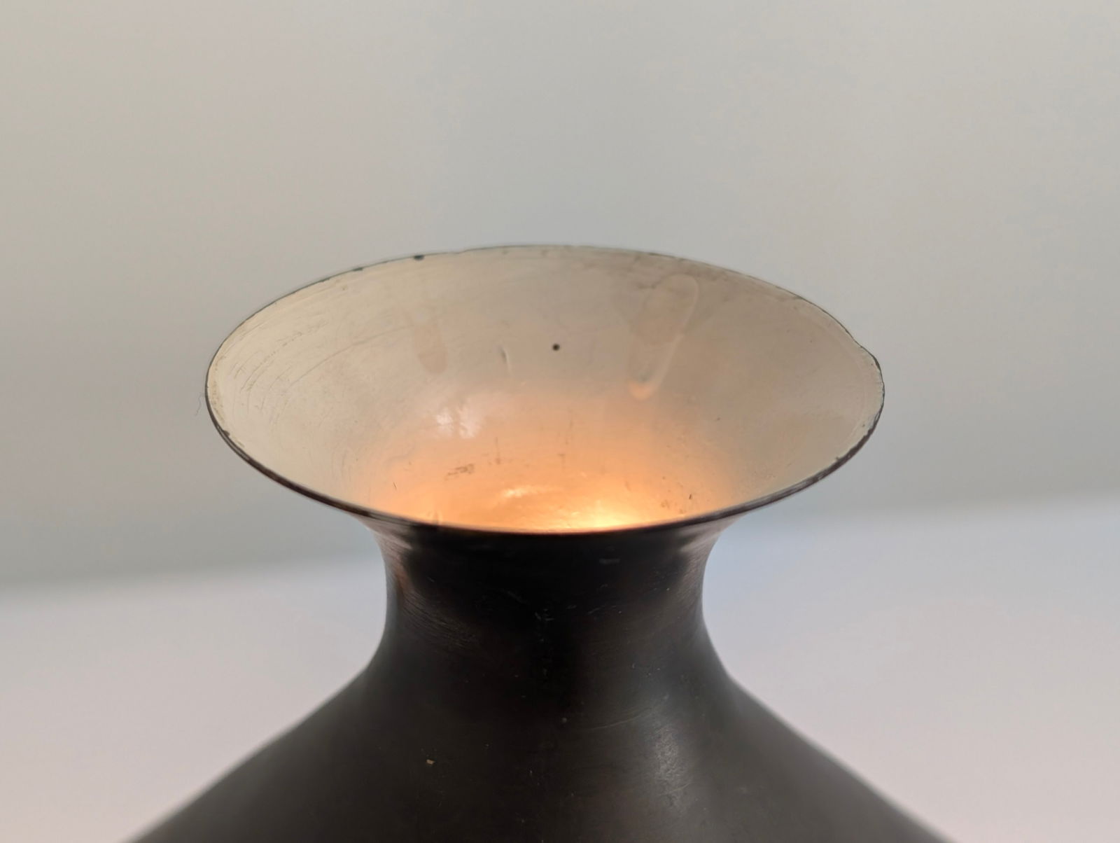 Brass and Wood Wall Sconce with Black Shade, 1950s - 6