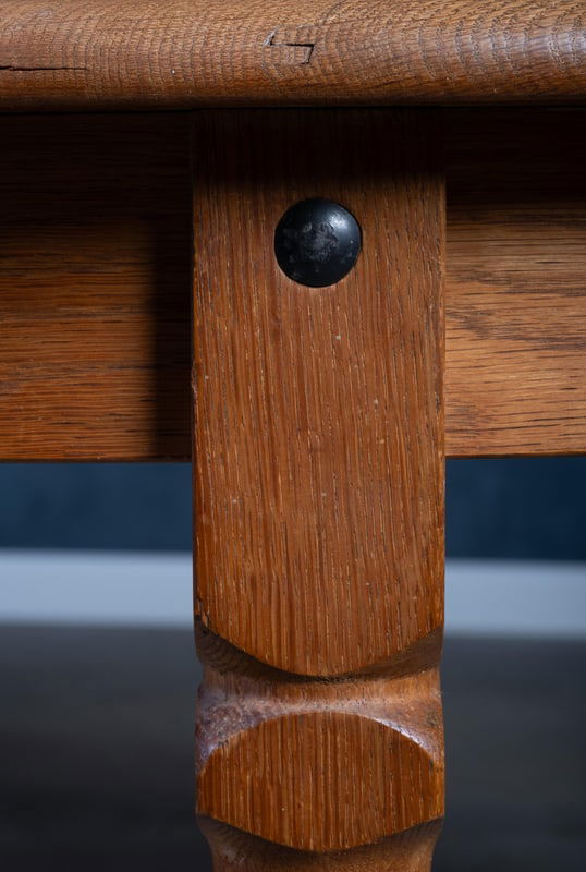 Oak Dining Table by Henning Kjærnulf, 1970s - 10