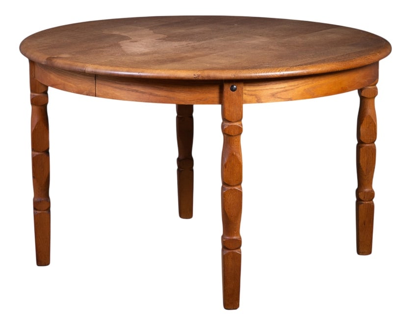 Oak Dining Table by Henning Kjærnulf, 1970s (1 of 10)