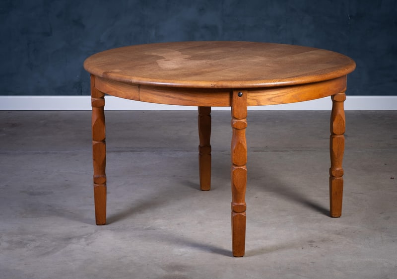 Oak Dining Table by Henning Kjærnulf, 1970s - 2