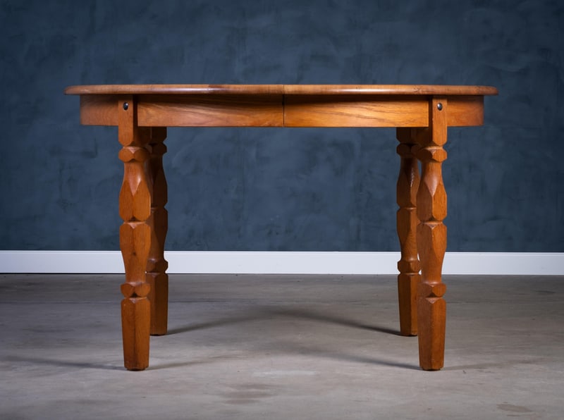 Oak Dining Table by Henning Kjærnulf, 1970s - 4