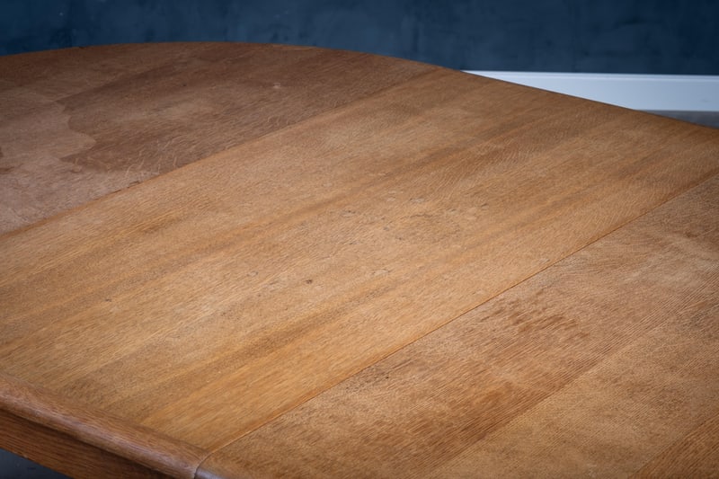 Oak Dining Table by Henning Kjærnulf, 1970s - 8