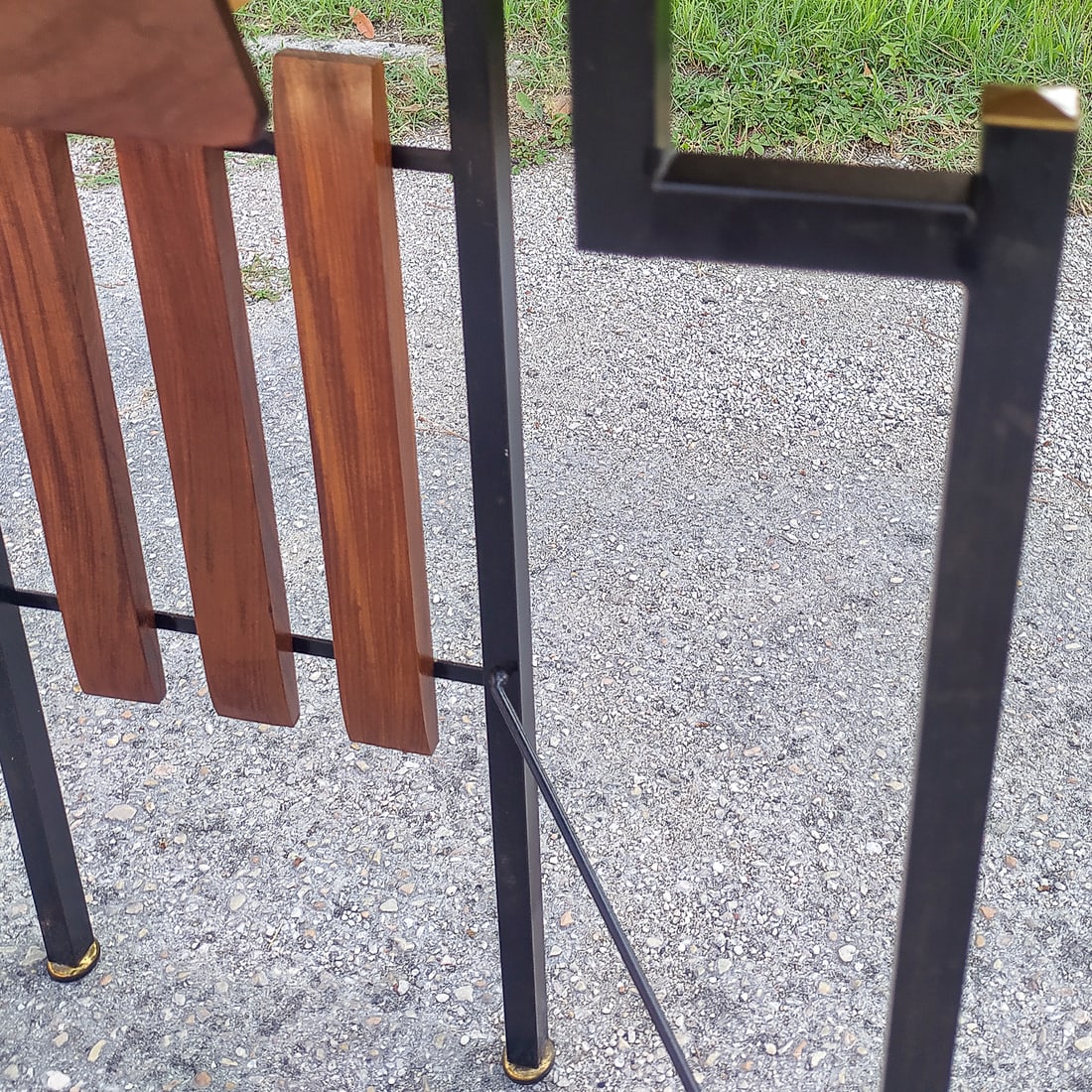 Iron Console Table with Brass Details, 1960s - 15