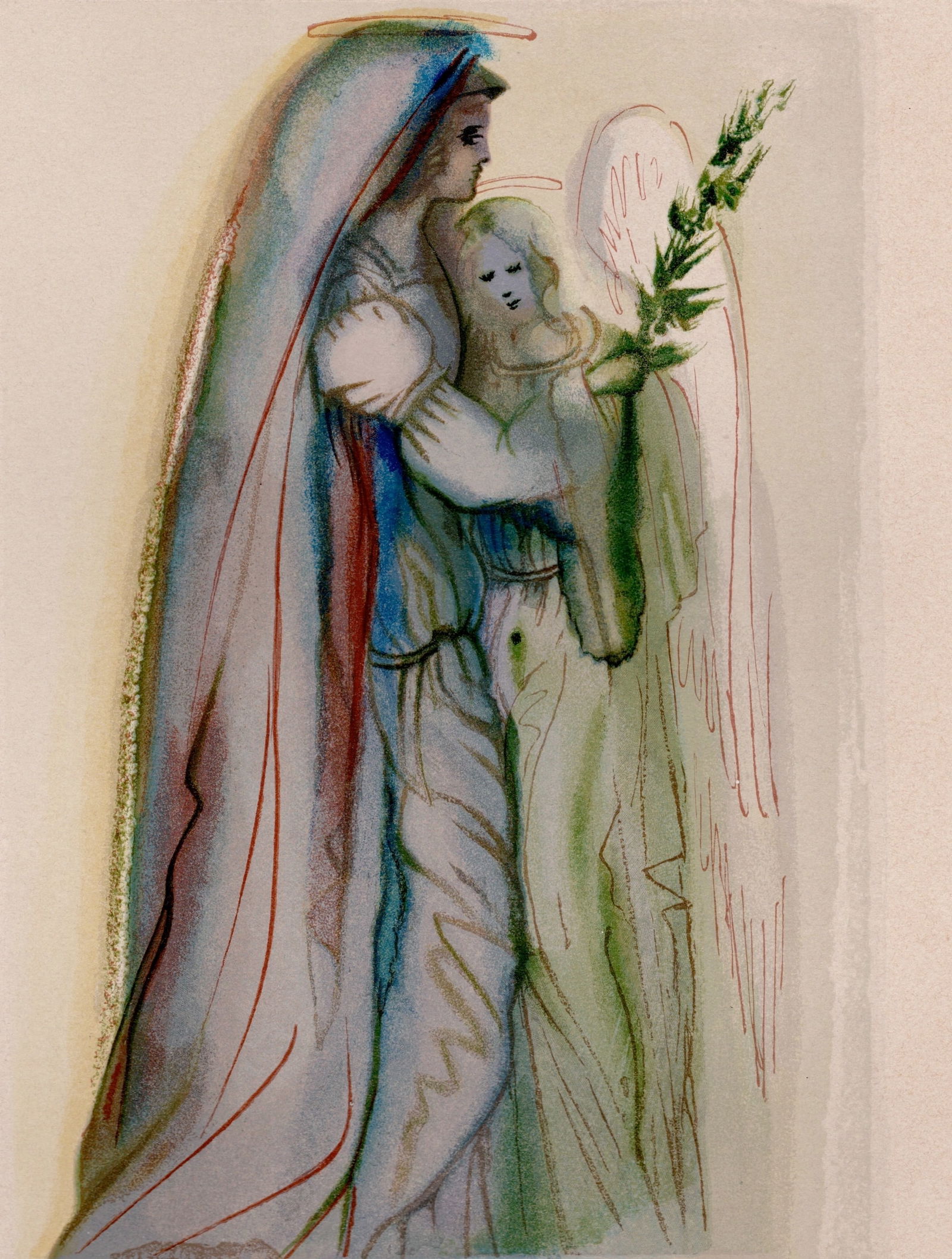 S. Dali, The Archangel Gabriel, 1964, Woodcut - 2