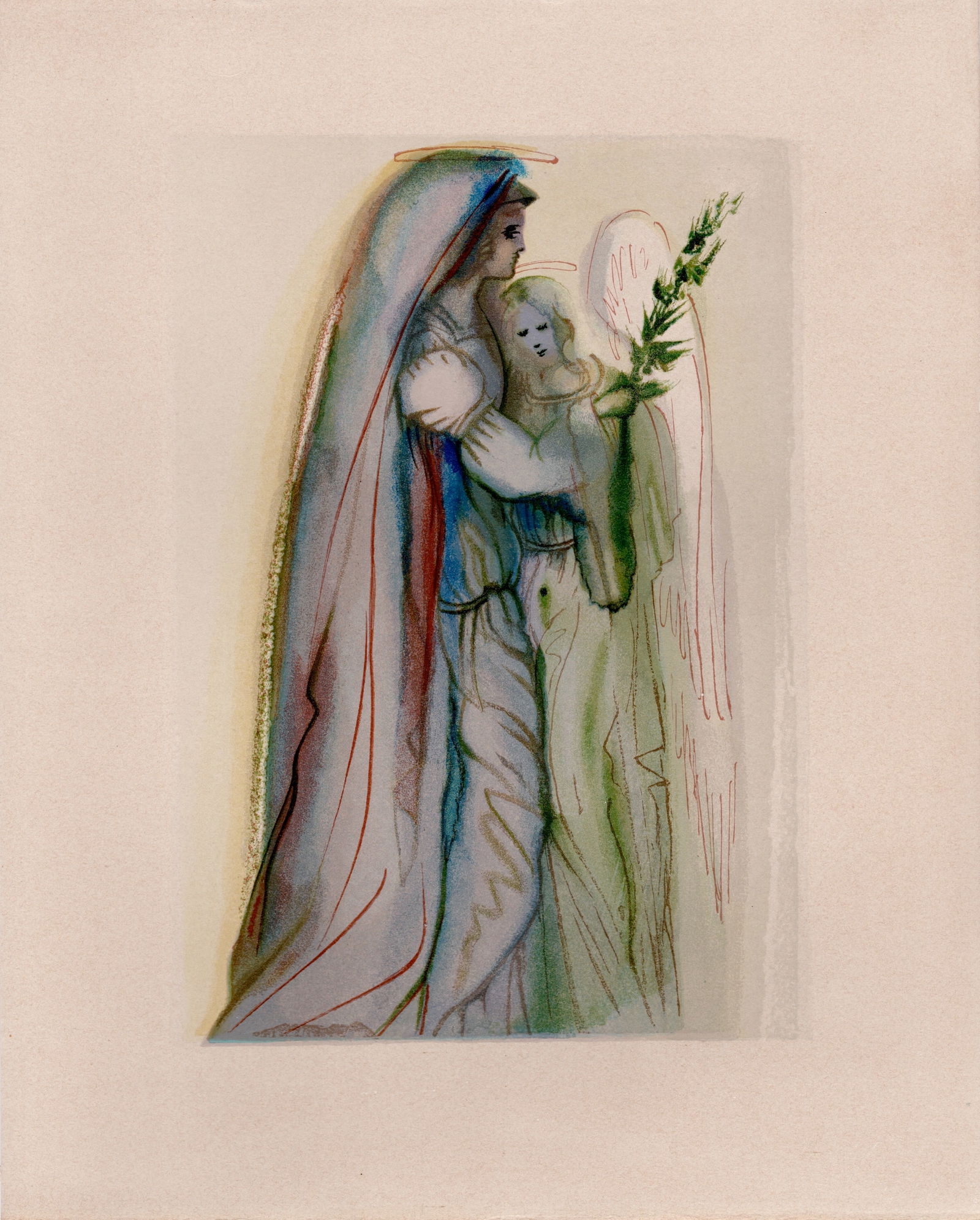 S. Dali, The Archangel Gabriel, 1964, Woodcut - 7