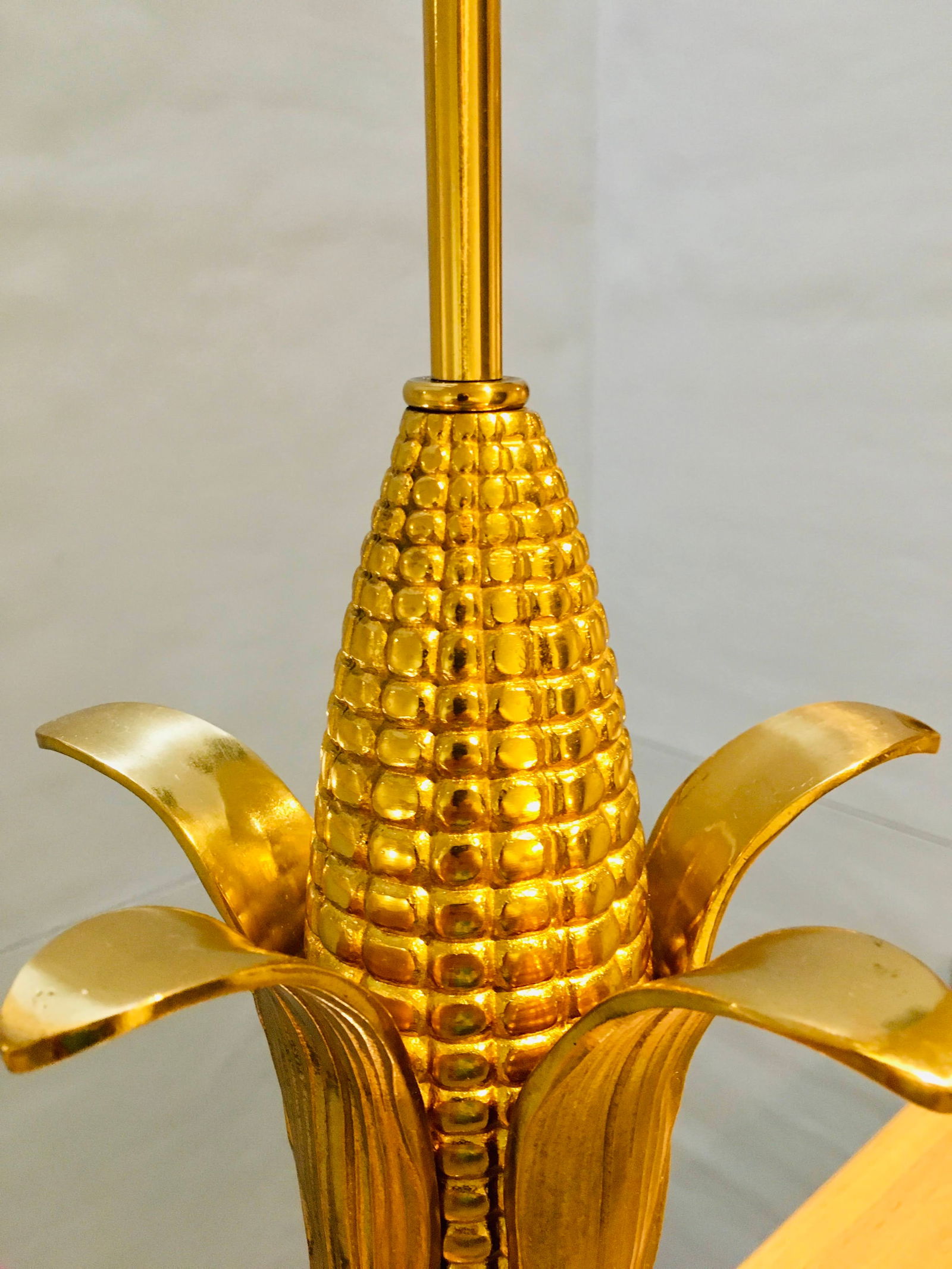Brass Corn Lamp attributed Maison Charles, 1960s - 11