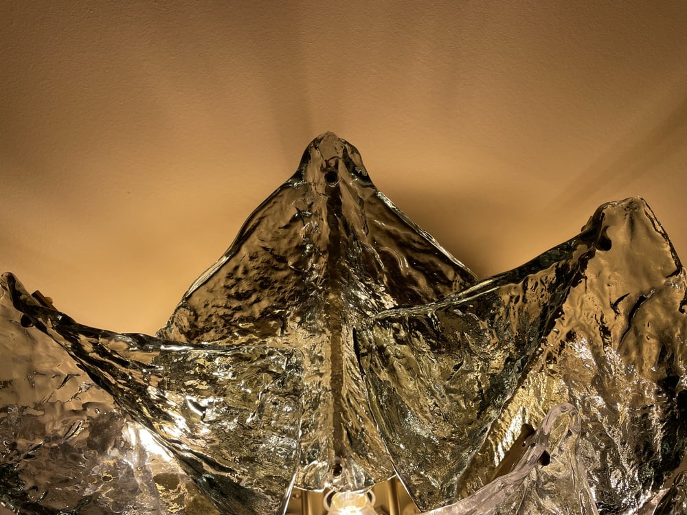 Murano Glass Ceiling Lamp from Mazzega, 1974 - 11