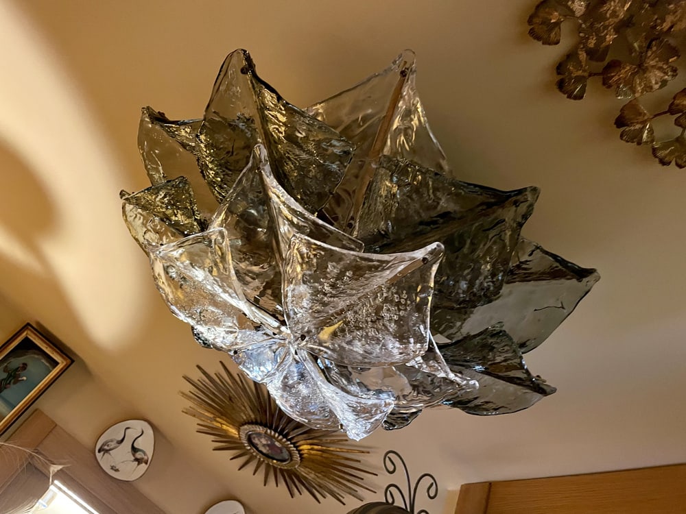 Murano Glass Ceiling Lamp from Mazzega, 1974 - 13